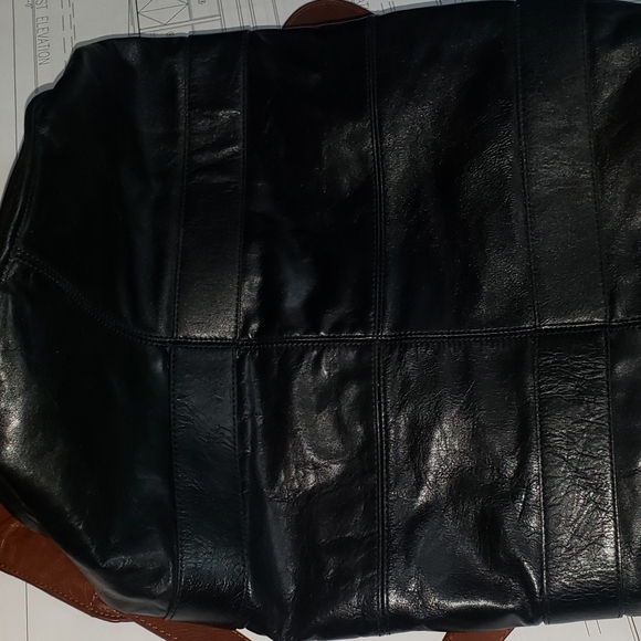 Red Envelope Black Leather Duffle Bag - Picture 5 of 5